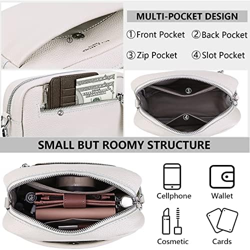 Women Genuine Leather Crossbody Bag for Everyday Use | Trendy Design Wide Strap Crossbody Bag | Camera Crossbody Purs