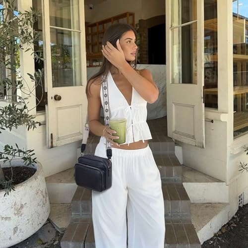 POIUGOYA Trendy Vegan Leather Crossbody Purse for Women, Travel Compatible with Built-in Wallet Medium Size