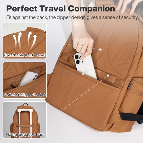 Mixi Outdoor Lightweight Backpack for Women Men Casual Carry On Laptop Travel Bookbag, Water Resistant Durable Hiking Ba