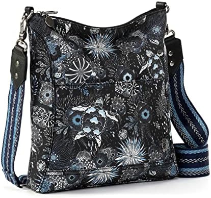 Sakroots Lucia Gen Crossbody Bag for Women Daily Use Fashionable and Practical Black Small Sized Crossbody Bag