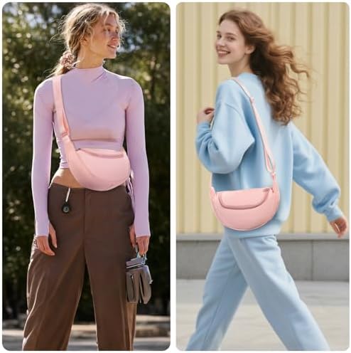 GASSDA Crossbody Bags for Women Crescent Bag Nylon Sling Bag Purse with Adjustable Strap Global Recycled Standard Daily