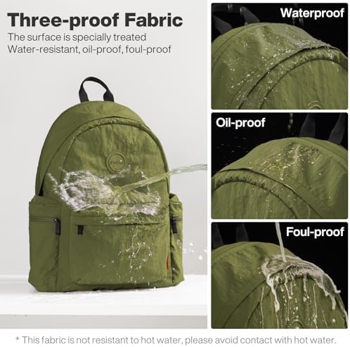 Mixi Outdoor Lightweight Backpack for Women Men Casual Carry On Laptop Travel Bookbag, Water Resistant Durable Hiking Ba