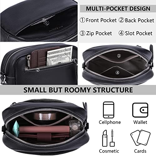 Women Genuine Leather Crossbody Bag for Everyday Use | Trendy Design Wide Strap Crossbody Bag | Camera Crossbody Purs