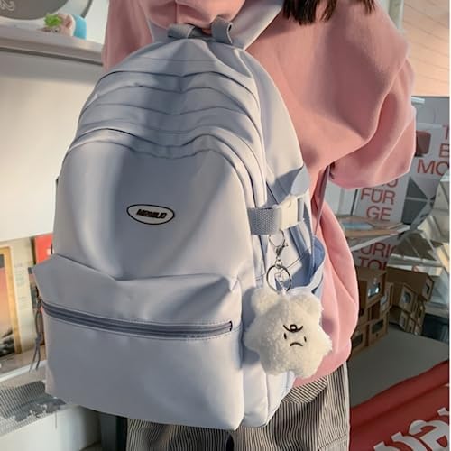 Kawaii Waterproof Backpack for Women Dark Blue