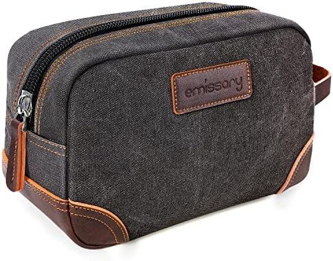 Men's Emissary Water-Resistant Toiletry Bag | Men’s Emissary Canvas Travel Dopp Kit | Men's Emissary Travel Bathroom Ba