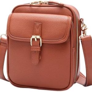 Women's Multi-Slot Multi-Functional Crossbody Leather Bag with Large Capacity Adjustable Shoulder Strap | Multi-Slot Cr