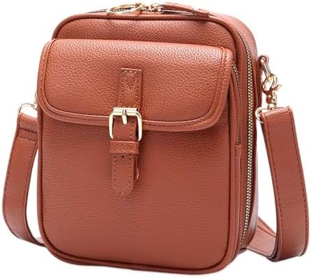 Women's Multi-Slot Multi-Functional Crossbody Leather Bag with Large Capacity Adjustable Shoulder Strap | Multi-Slot Cr