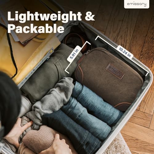 Men's Emissary Water-Resistant Toiletry Bag | Men’s Emissary Canvas Travel Dopp Kit | Men's Emissary Travel Bathroom Ba