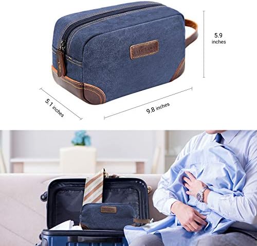 Men's Emissary Water-Resistant Toiletry Bag | Men’s Emissary Canvas Travel Dopp Kit | Men's Emissary Travel Bathroom Ba