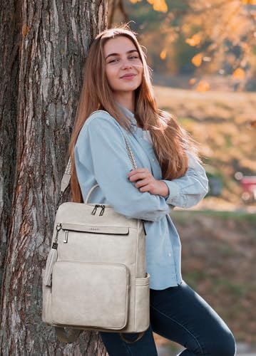 Shrrie Vegan Leather Women's 15.6 Inch Laptop Backpack for Work and Travel | Shrrie Vegan Leather Women's Laptop Backpa