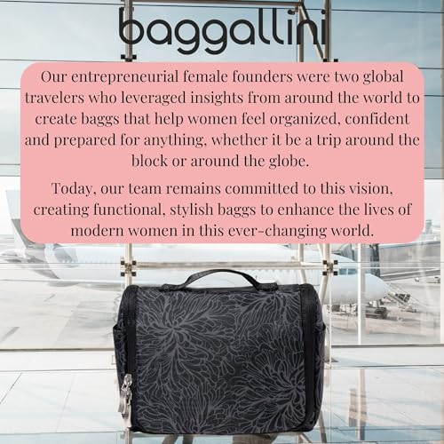 Unisex Lightweight Small Toiletry Kit - Baggallini 5x8 Inch Makeup Bag for Men and Women | Baggallini Unisex Small Toil