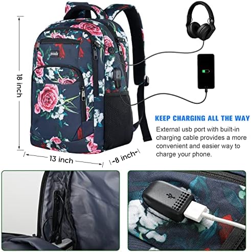 Paude 15.6 Inch Laptop Backpack Women Bookbag Rucksack for Teen Girls School Bags Specifications