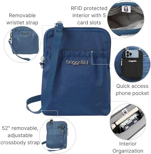 Baggallini Bryant Pouch Small Crossbody Bag for Women - Lightweight Crossbody Pouch - Perfect Phone Purse