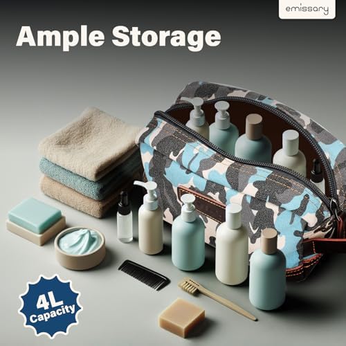 Men's Emissary Water-Resistant Toiletry Bag | Men’s Emissary Canvas Travel Dopp Kit | Men's Emissary Travel Bathroom Ba