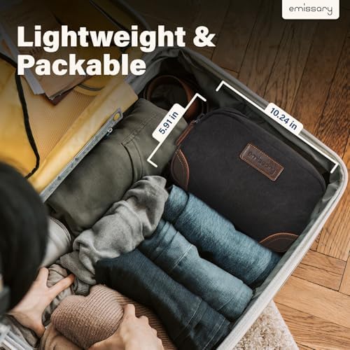 Men's Emissary Water-Resistant Toiletry Bag | Men’s Emissary Canvas Travel Dopp Kit | Men's Emissary Travel Bathroom Ba