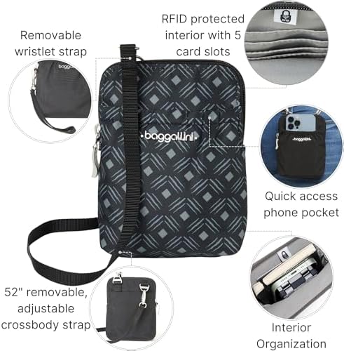 Baggallini Bryant Pouch Small Crossbody Bag for Women - Lightweight Crossbody Pouch - Perfect Phone Purse