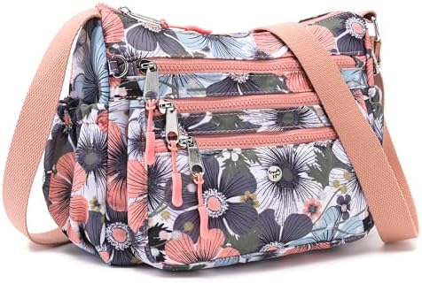 AOCINA Women's Lightweight Multi-Pocket Crossbody Bags for Everyday Use | AOCINA Nylon Messenger Shoulder Handbags for