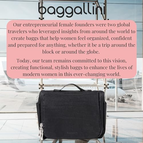 Unisex Lightweight Small Toiletry Kit - Baggallini 5x8 Inch Makeup Bag for Men and Women | Baggallini Unisex Small Toil