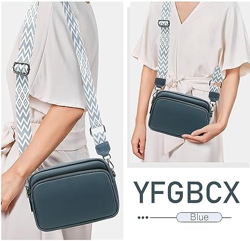 Women Genuine Leather Crossbody Bag for Everyday Use | Trendy Design Wide Strap Crossbody Bag | Camera Crossbody Purs