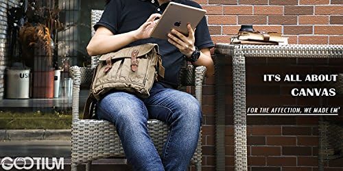 GOOTIUM Small Canvas Crossbody Bag for Women - Vintage Shoulder Purse | GOOTIUM Canvas Small Messenger Bag - Stylish Vi
