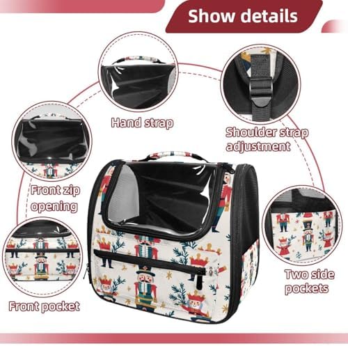 Capybara Pet Soft Sided Travel Carrier for Cats and Puppies, Portable and Comfortable, Perfect for Airlines and Car Trip