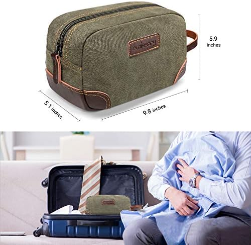 Men's Emissary Water-Resistant Toiletry Bag | Men’s Emissary Canvas Travel Dopp Kit | Men's Emissary Travel Bathroom Ba