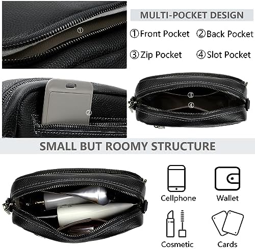 Women Genuine Leather Crossbody Bag for Everyday Use | Trendy Design Wide Strap Crossbody Bag | Camera Crossbody Purs