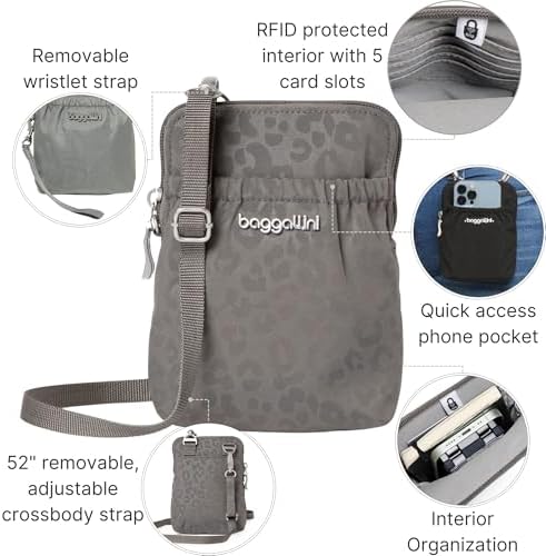 Baggallini Bryant Pouch Small Crossbody Bag for Women - Lightweight Crossbody Pouch - Perfect Phone Purse