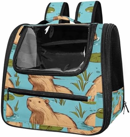 Capybara Pet Soft Sided Travel Carrier for Cats and Puppies, Portable and Comfortable, Perfect for Airlines and Car Trip