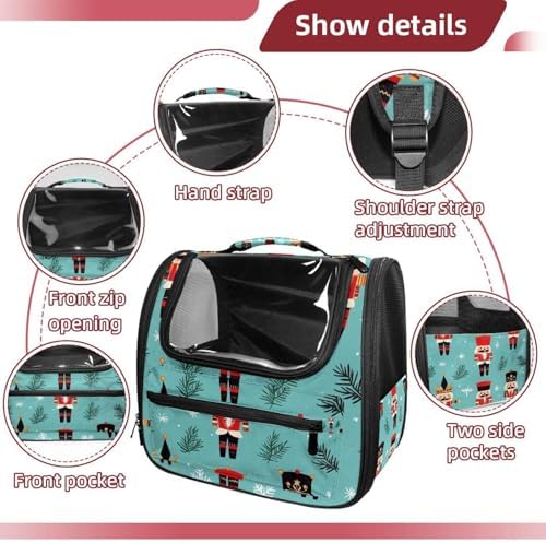 Capybara Pet Soft Sided Travel Carrier for Cats and Puppies, Portable and Comfortable, Perfect for Airlines and Car Trip