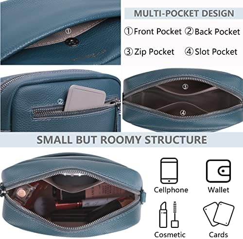 Women Genuine Leather Crossbody Bag for Everyday Use | Trendy Design Wide Strap Crossbody Bag | Camera Crossbody Purs