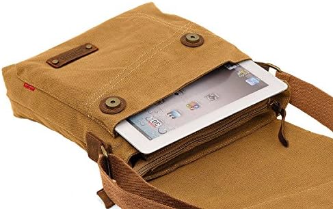 AIBAG Vintage Small Canvas Shoulder Bag for Women Everyday Use | AIBAG Messenger Bag Crossbody Purse with Multiple Comp