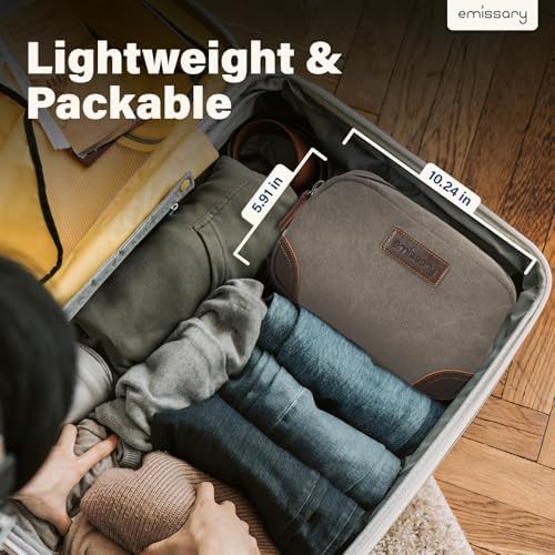 Men's Emissary Water-Resistant Toiletry Bag | Men’s Emissary Canvas Travel Dopp Kit | Men's Emissary Travel Bathroom Ba