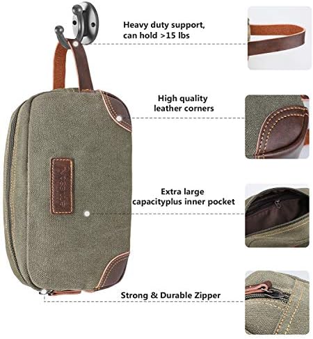 Men's Emissary Water-Resistant Toiletry Bag | Men’s Emissary Canvas Travel Dopp Kit | Men's Emissary Travel Bathroom Ba