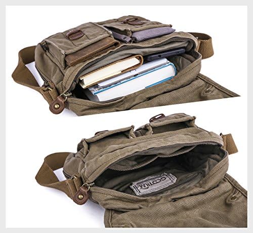 GOOTIUM Small Canvas Crossbody Bag for Women - Vintage Shoulder Purse | GOOTIUM Canvas Small Messenger Bag - Stylish Vi