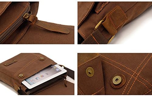 AIBAG Vintage Small Canvas Shoulder Bag for Women Everyday Use | AIBAG Messenger Bag Crossbody Purse with Multiple Comp