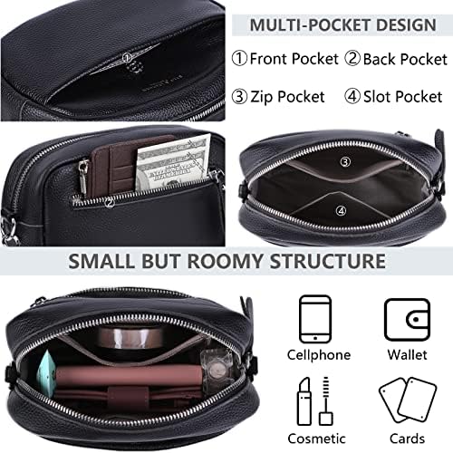 Women Genuine Leather Crossbody Bag for Everyday Use | Trendy Design Wide Strap Crossbody Bag | Camera Crossbody Purs