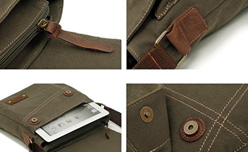 AIBAG Vintage Small Canvas Shoulder Bag for Women Everyday Use | AIBAG Messenger Bag Crossbody Purse with Multiple Comp