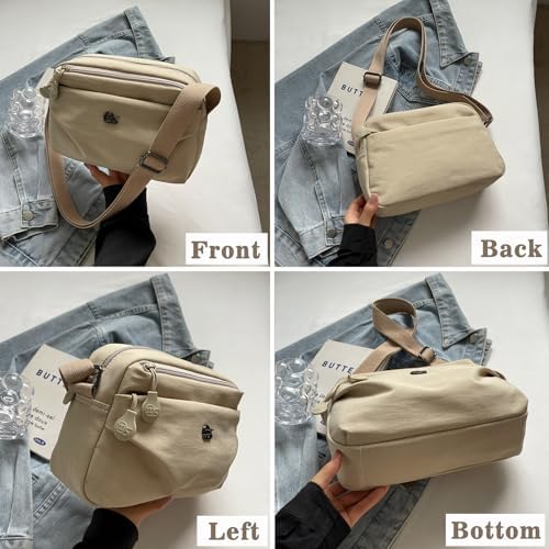 Eslcorri Women Small Shoulder Bag Nylon Simple Zipper Purse Lightweight Casual Mini Bag Eslcorri Women Casual Small Cros