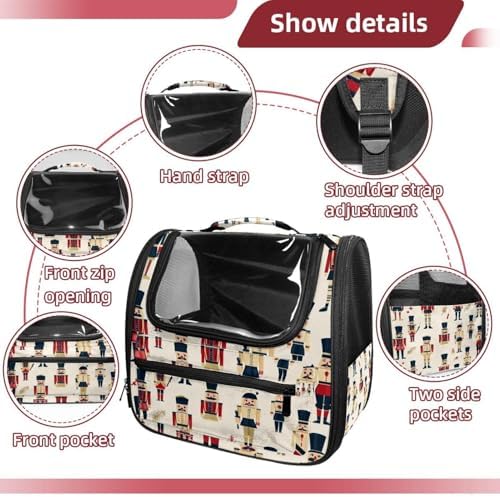 Capybara Pet Soft Sided Travel Carrier for Cats and Puppies, Portable and Comfortable, Perfect for Airlines and Car Trip