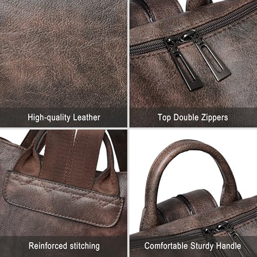 Shrrie Vegan Leather Women's 15.6 Inch Laptop Backpack for Work and Travel | Shrrie Vegan Leather Women's Laptop Backpa