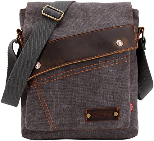 AIBAG Vintage Small Canvas Shoulder Bag for Women Everyday Use | AIBAG Messenger Bag Crossbody Purse with Multiple Comp
