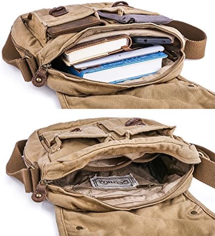 GOOTIUM Small Canvas Crossbody Bag for Women - Vintage Shoulder Purse | GOOTIUM Canvas Small Messenger Bag - Stylish Vi